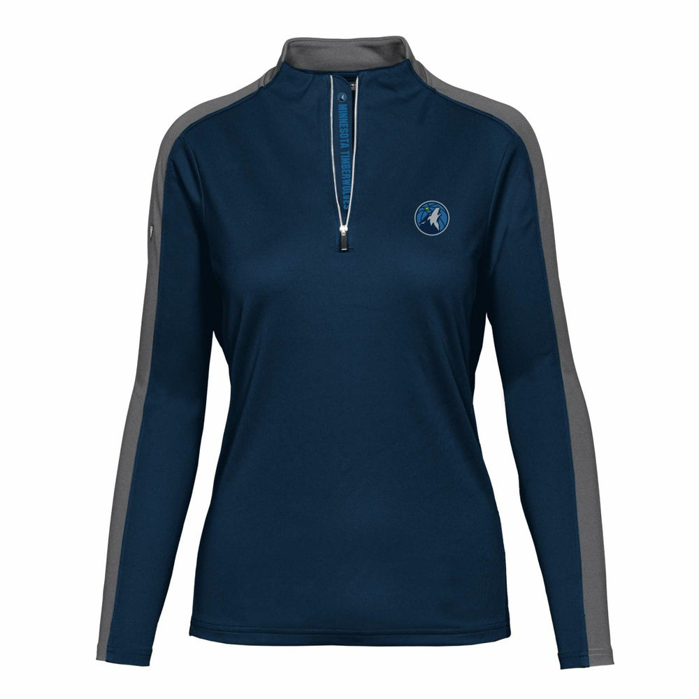 NBA - Minnesota Timberwolves Levelwear Women's Remi Insignia Core Quarter-Zip Pullover Top - Navy