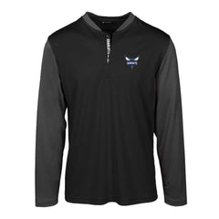 NBA - Charlotte Hornets Levelwear Spector Insignia Core Quarter-Zip Pullover Top - Black