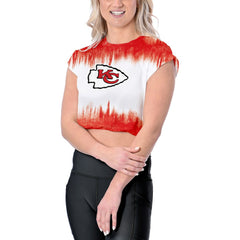 Kansas City Chiefs Certo Women's Cropped Framework T-Shirt White - NFL