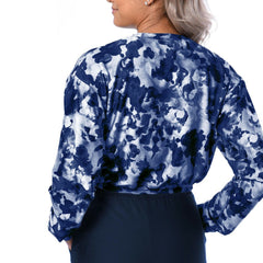 Dallas Cowboys Certo Women's Cropped Long Sleeve T-Shirt Navy - NFL