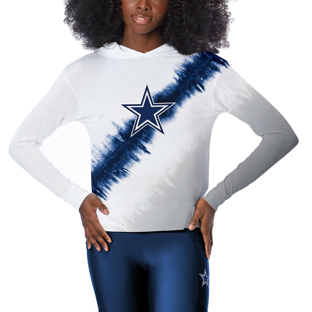 Dallas Cowboys Certo Women's Rundown Lightweight Pullover Hoodie White - NFL