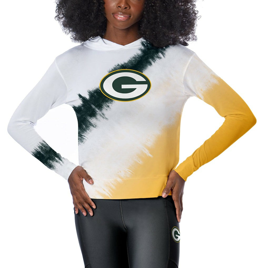 Green Bay Packers Certo Women's Rundown Lightweight Pullover Hoodie White - NFL