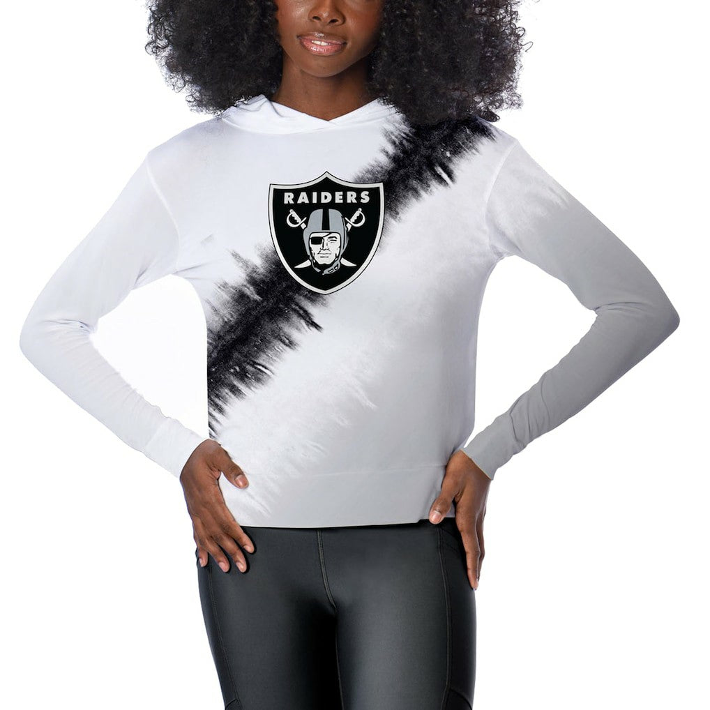 Las Vegas Raiders Certo Women's Rundown Lightweight Pullover Hoodie White - NFL
