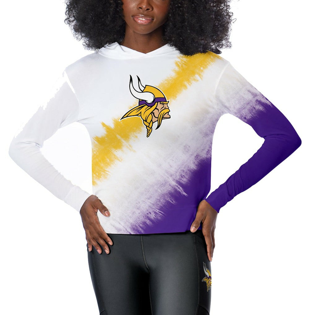 Minnesota Vikings Certo Women's Rundown Lightweight Pullover Hoodie White - NFL