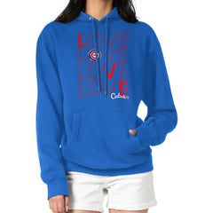 Chicago Cubs G-III 4Her by Carl Banks Women's Love Graphic Fleece Hoodie discount