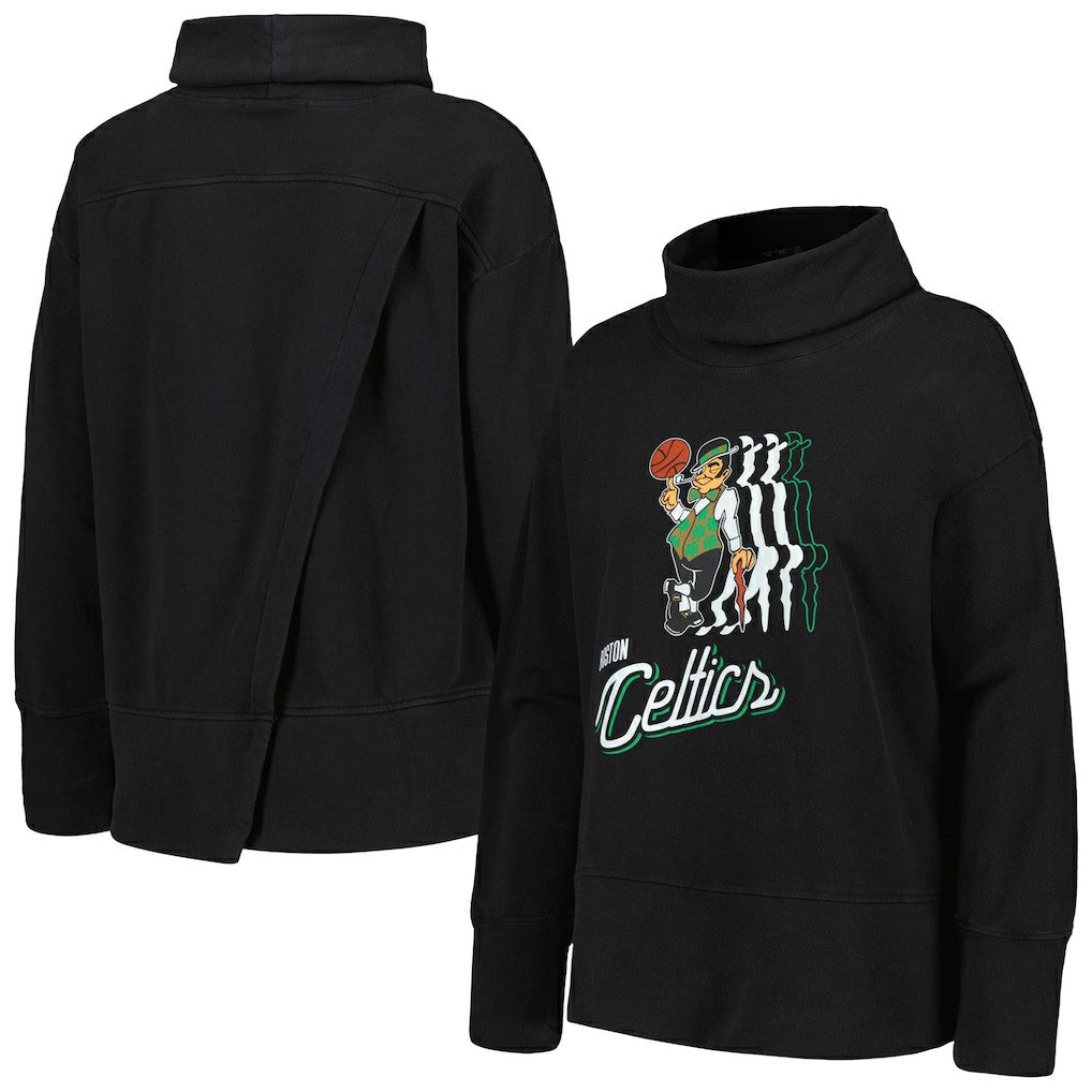 NBA - Boston Celtics Levelwear Women's Sunset Pullover Sweatshirt - Black