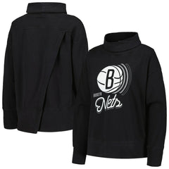 NBA - Brooklyn Nets Levelwear Women's Sunset Pullover Sweatshirt - Black