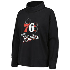 NBA - Philadelphia 76ers Levelwear Women's Sunset Pullover Sweatshirt - Black