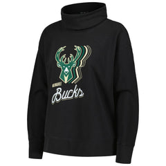 NBA - Milwaukee Bucks Levelwear Women's Sunset Pullover Sweatshirt - Black