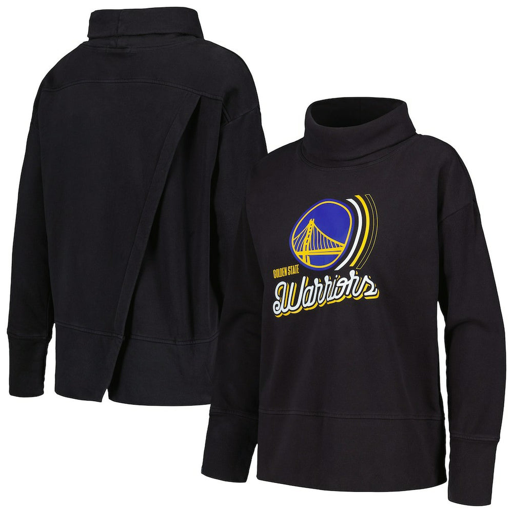 NBA - Golden State Warriors Levelwear Women's Sunset Pullover Sweatshirt - Black