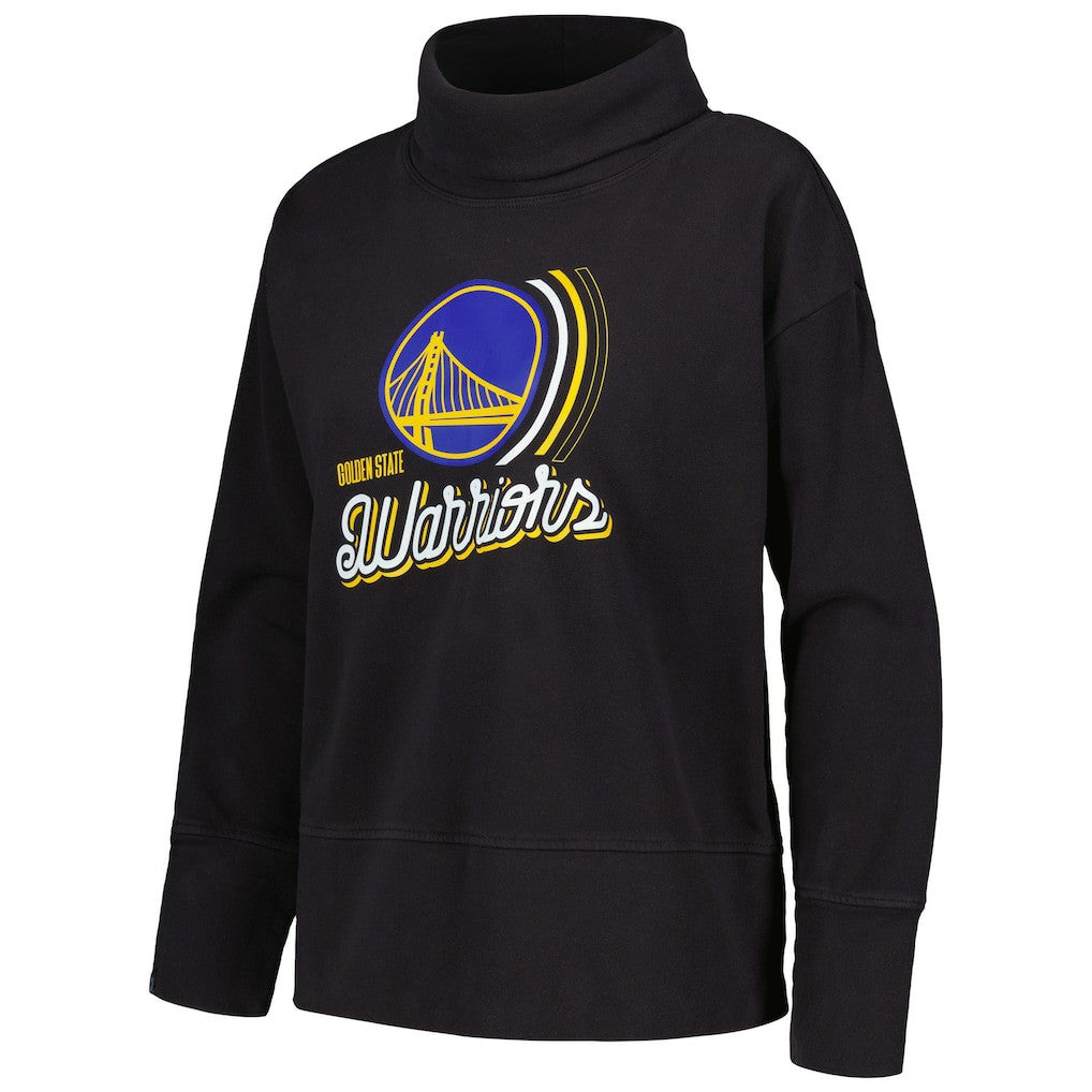 NBA - Golden State Warriors Levelwear Women's Sunset Pullover Sweatshirt - Black
