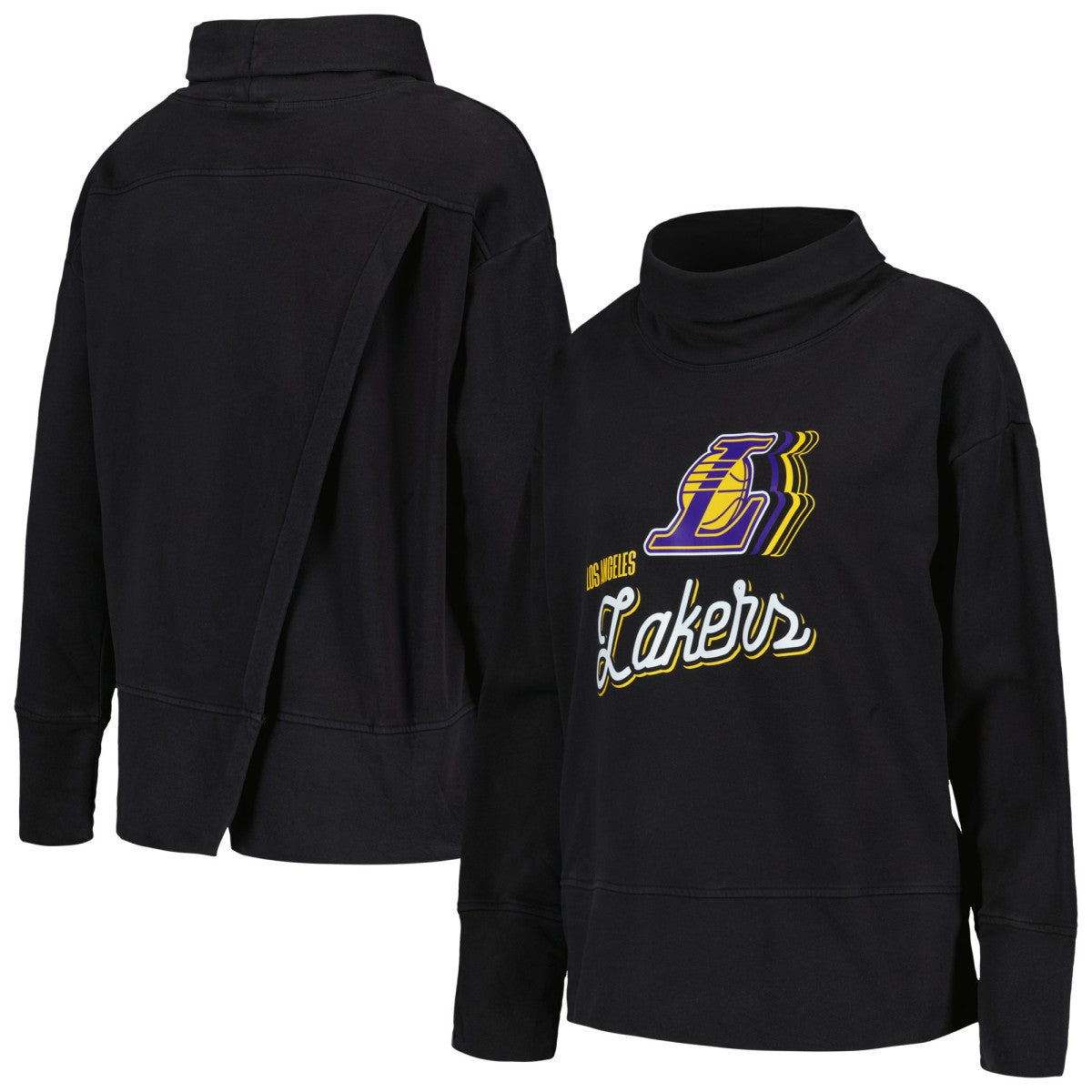 NBA - Los Angeles Lakers Levelwear Women's Sunset Pullover Sweatshirt - Black