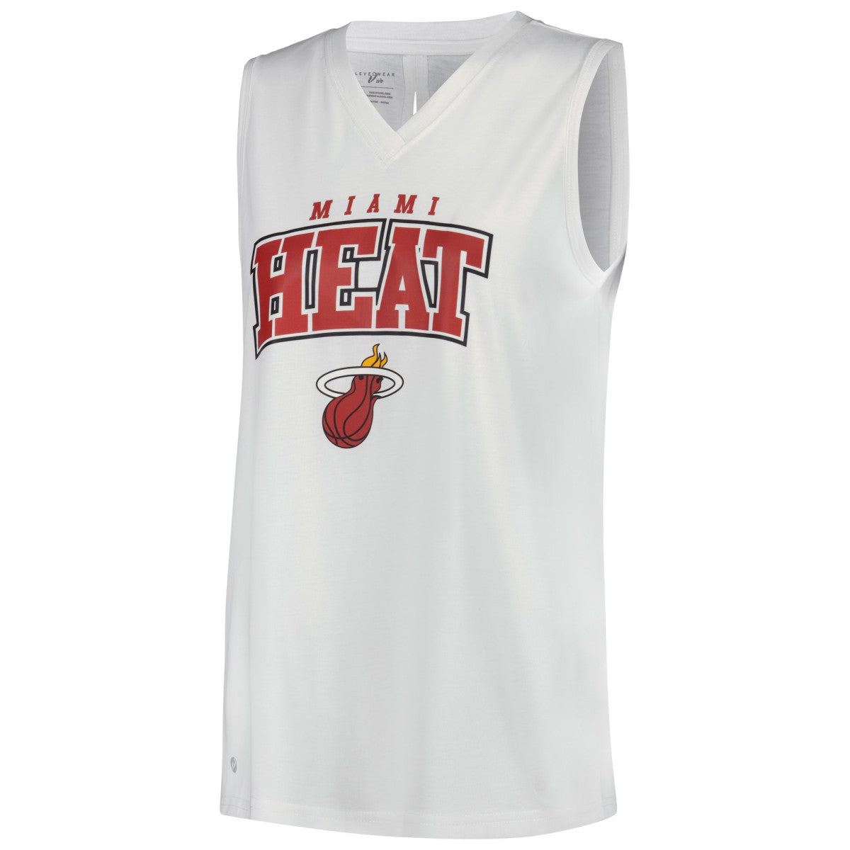 NBA - Miami Heat Levelwear Women's Paisley Peekaboo Tank Top - White