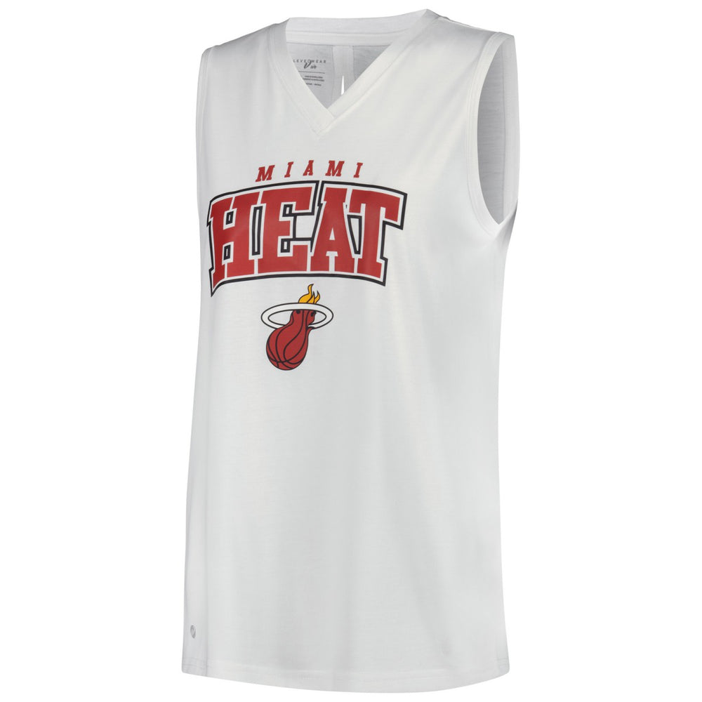 NBA - Miami Heat Levelwear Women's Paisley Peekaboo Tank Top - White