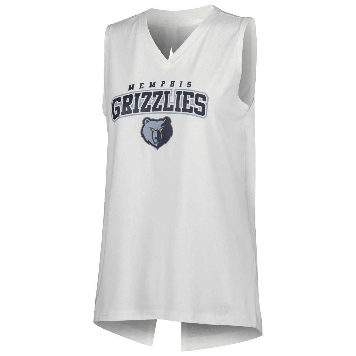 NBA - Memphis Grizzlies Levelwear Women's Paisley Peekaboo Tank Top - White