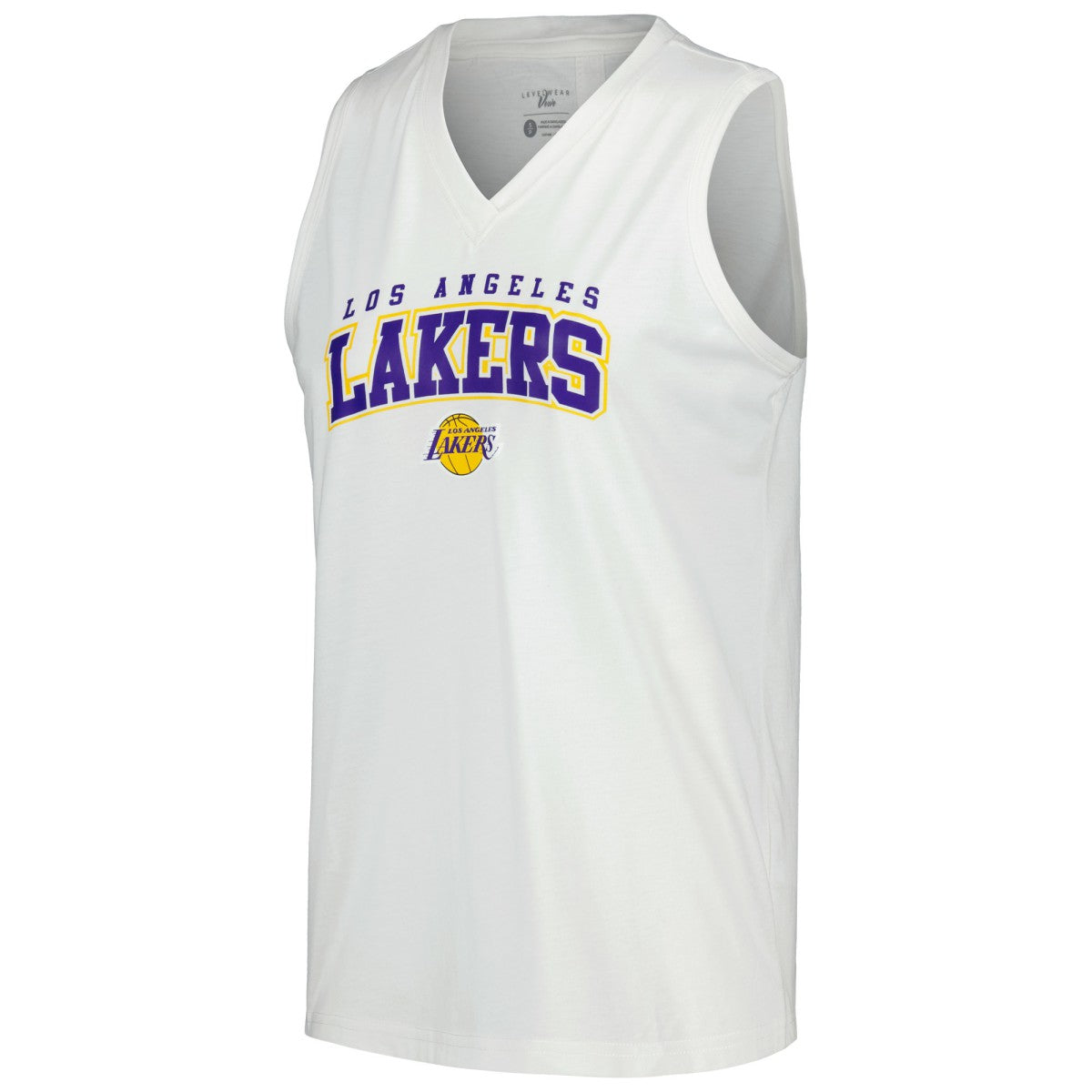 NBA - Los Angeles Lakers Levelwear Women's Paisley Peekaboo Tank Top - White