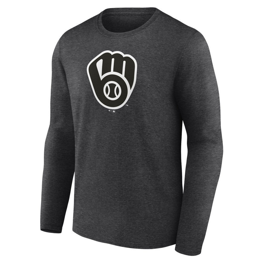 Milwaukee Brewers Personalized Monochrome Name & Number Long Sleeve T-Shirt discount