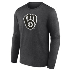 Milwaukee Brewers Personalized Monochrome Name & Number Long Sleeve T-Shirt discount