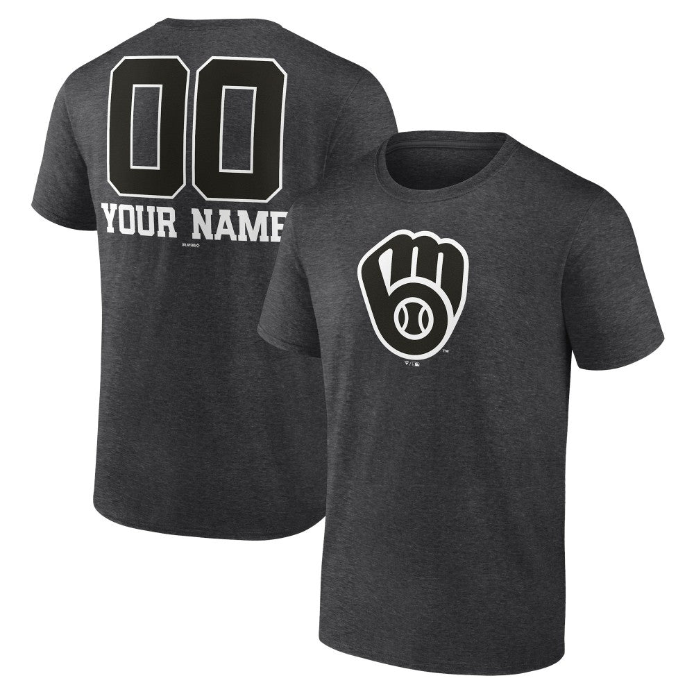 Milwaukee Brewers Personalized Monochrome Name & Number T-Shirt Near Me