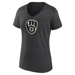 Milwaukee Brewers Women's Personalized Monochrome Name & Number V-Neck T-Shirt Online