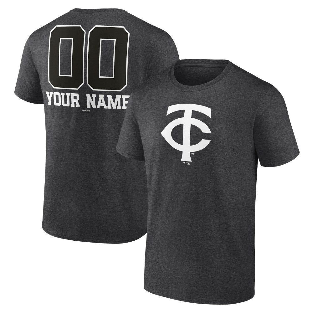 Minnesota Twins Personalized Monochrome Name & Number T-Shirt On Sale