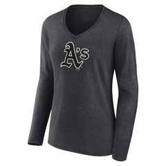 Athletics Women's Personalized Monochrome Name & Number Long Sleeve V-Neck T-Shirt Lifestyle