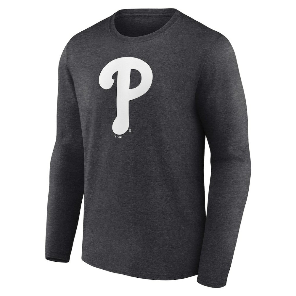 Philadelphia Phillies Personalized Monochrome Name & Number Long Sleeve T-Shirt On Sale