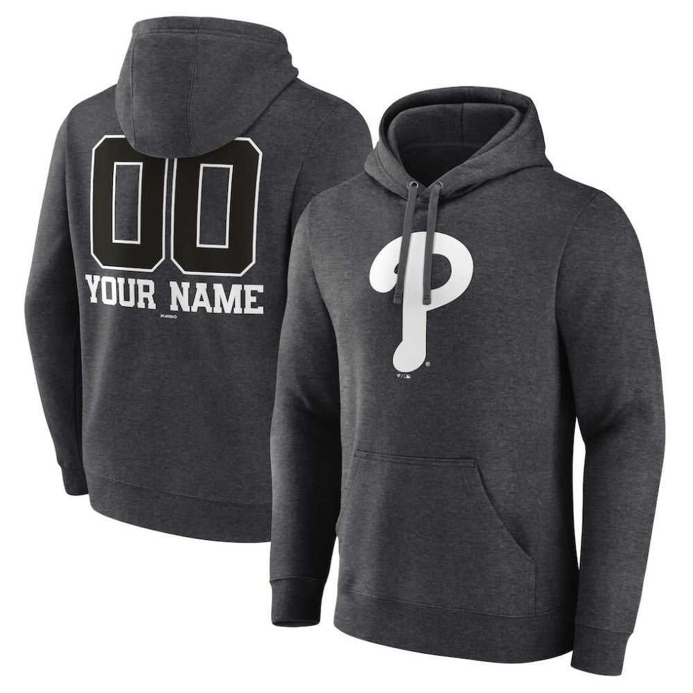 Philadelphia Phillies Personalized Monochrome Name & Number Pullover Hoodie Near Me