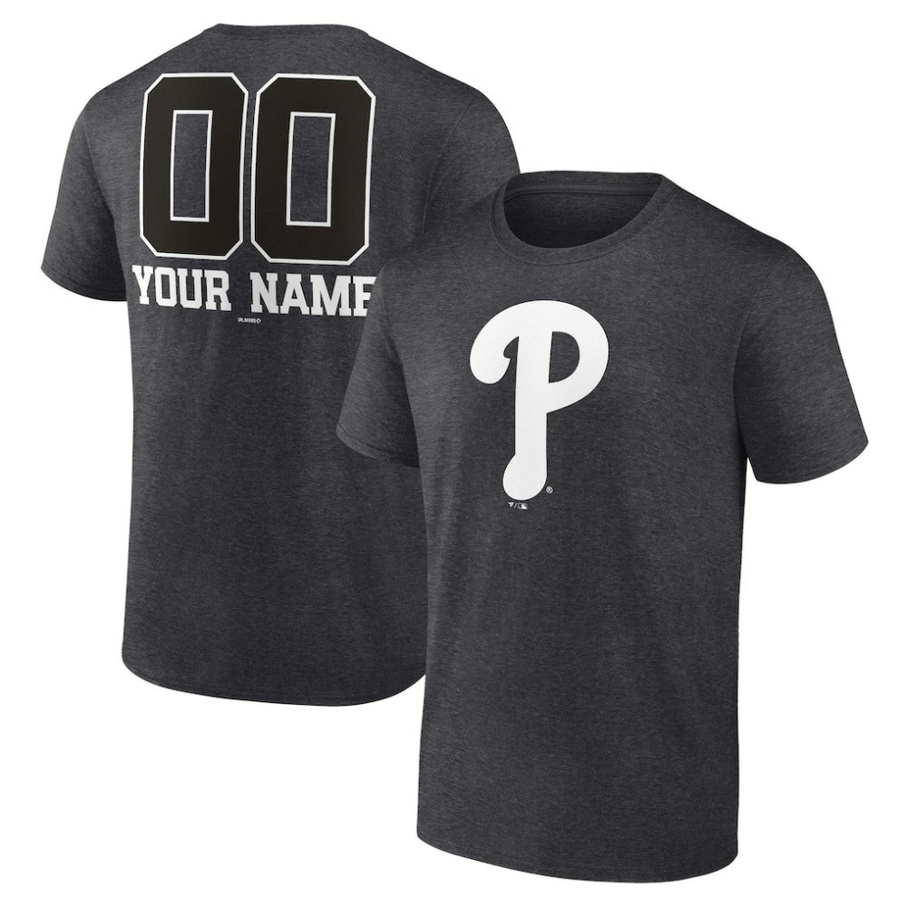 Philadelphia Phillies Personalized Monochrome Name & Number T-Shirt Sale