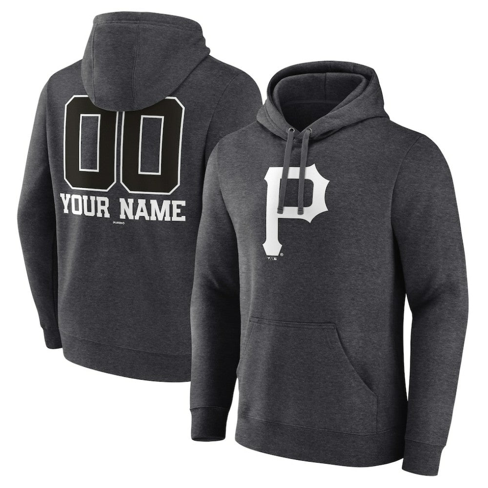 Pittsburgh Pirates Personalized Monochrome Name & Number Pullover Hoodie Sale