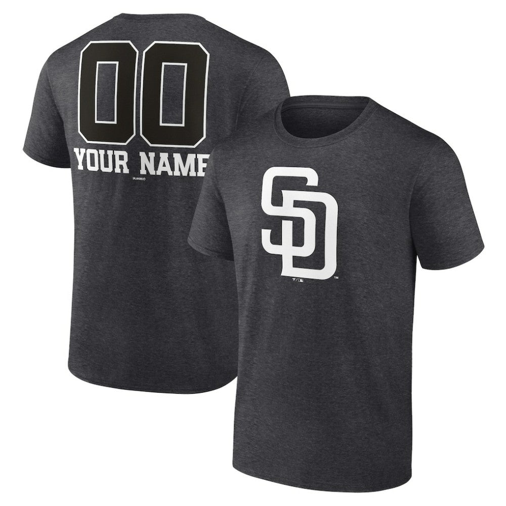 San Diego Padres Personalized Monochrome Name & Number T-Shirt Online