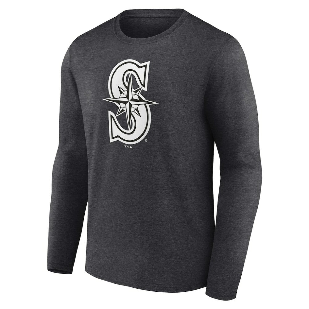 Seattle Mariners Personalized Monochrome Name & Number Long Sleeve T-Shirt Sale