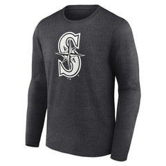Seattle Mariners Personalized Monochrome Name & Number Long Sleeve T-Shirt Sale