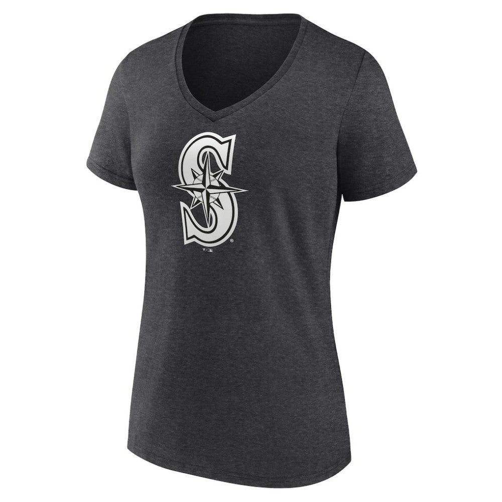 Seattle Mariners Women's Personalized Monochrome Name & Number V-Neck T-Shirt for sale