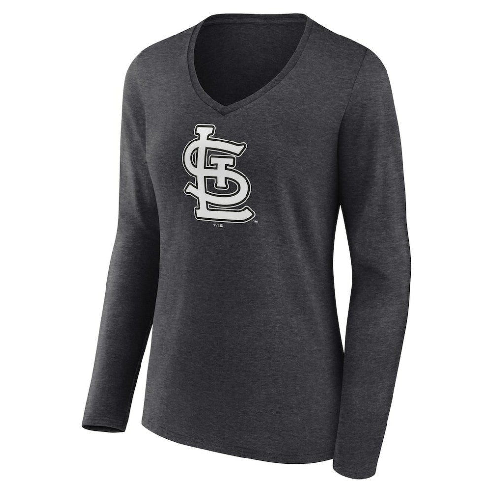 St. Louis Cardinals Women's Personalized Monochrome Name & Number Long Sleeve V-Neck T-Shirt discount