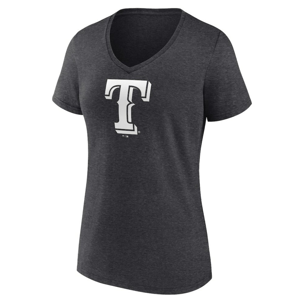 Texas Rangers Women's Personalized Monochrome Name & Number V-Neck T-Shirt On Sale