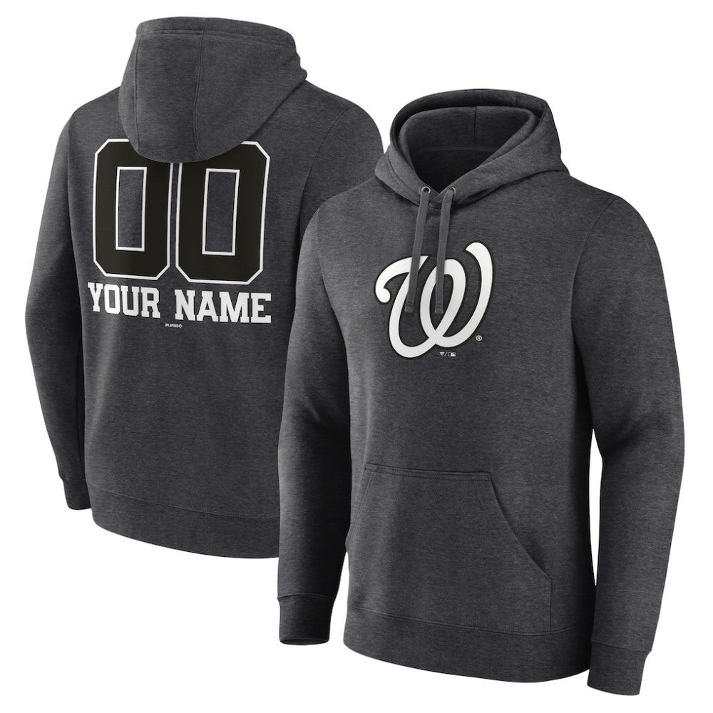 Washington Nationals Personalized Monochrome Name & Number Pullover Hoodie for sale