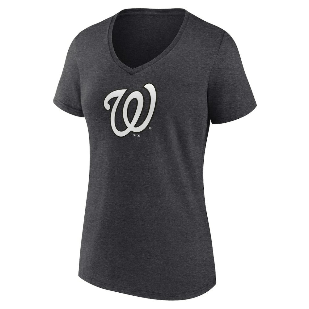 Washington Nationals Women's Personalized Monochrome Name & Number V-Neck T-Shirt Lifestyle