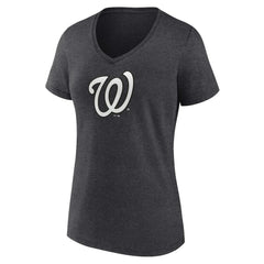 Washington Nationals Women's Personalized Monochrome Name & Number V-Neck T-Shirt Lifestyle