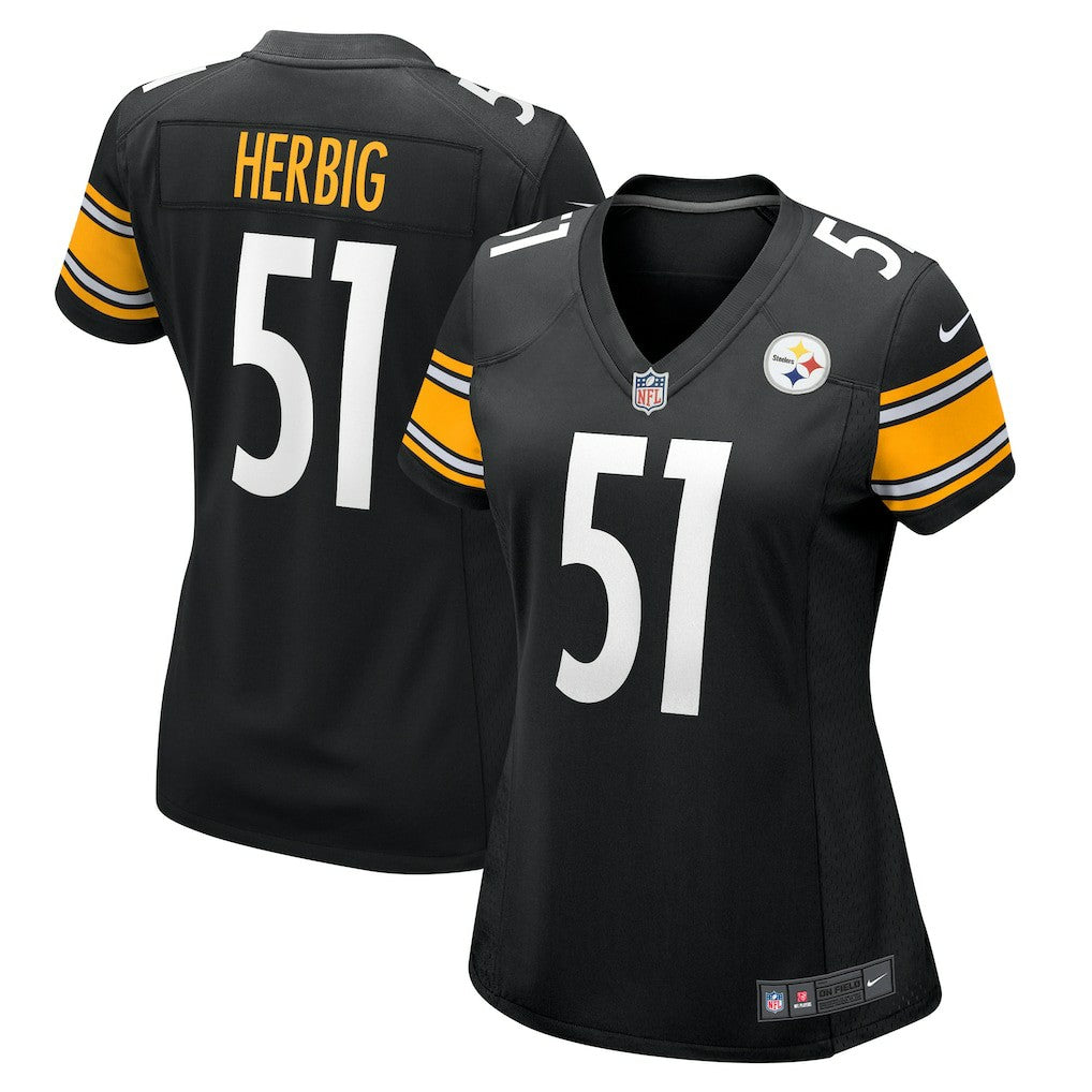 Nick Herbig Pittsburgh Steelers Women's Game Jersey Black - Nike