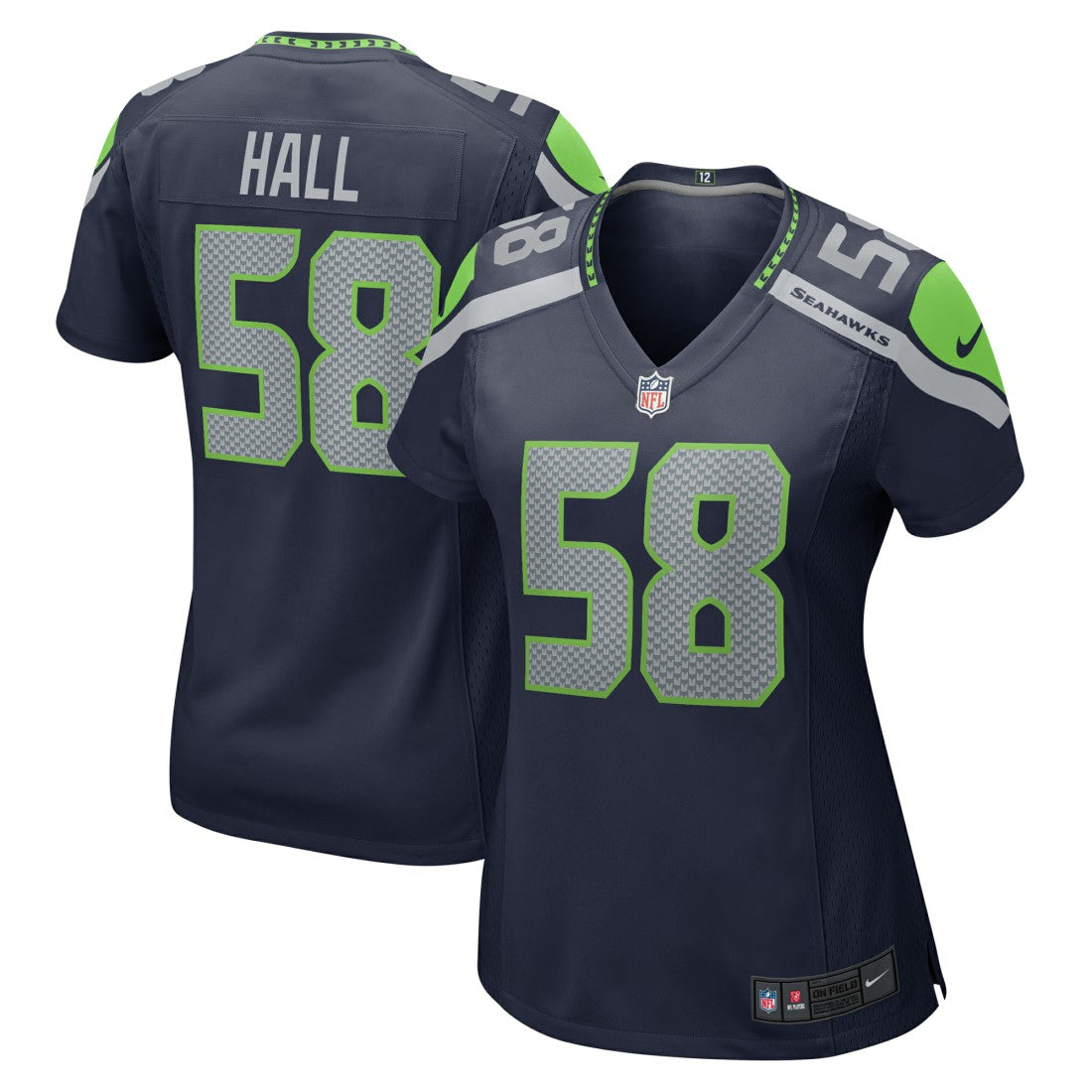 Derick Hall Seattle Seahawks Women's Team Game Jersey College College Navy - Nike