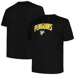 Pittsburgh Penguins Profile Big & Tall Arch Over Logo T-Shirt Black