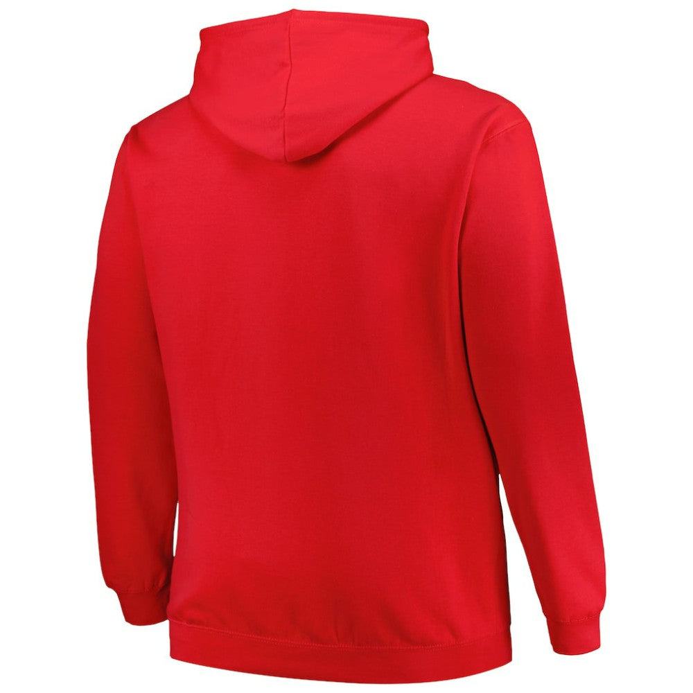 New Jersey Devils - Profile Big & Tall Arch Over Logo Pullover Hoodie Red
