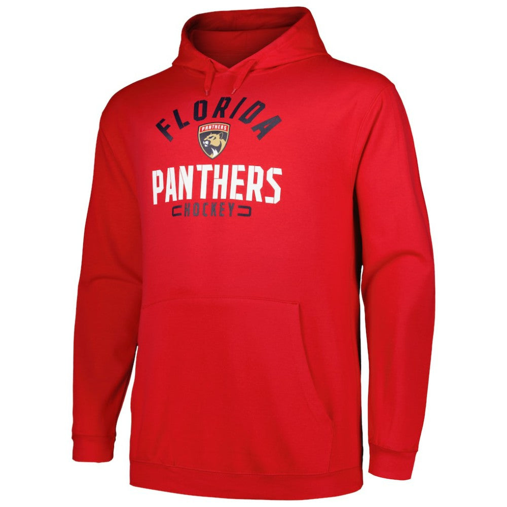 Florida Panthers - Profile Big & Tall Arch Over Logo Pullover Hoodie Red