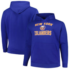 New York Islanders - Profile Big & Tall Arch Over Logo Pullover Hoodie Royal
