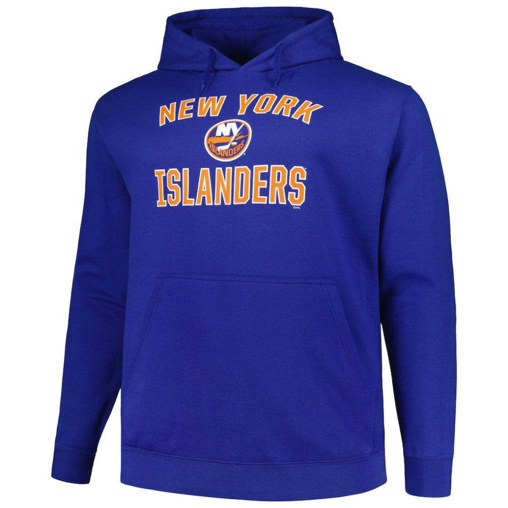 New York Islanders - Profile Big & Tall Arch Over Logo Pullover Hoodie Royal