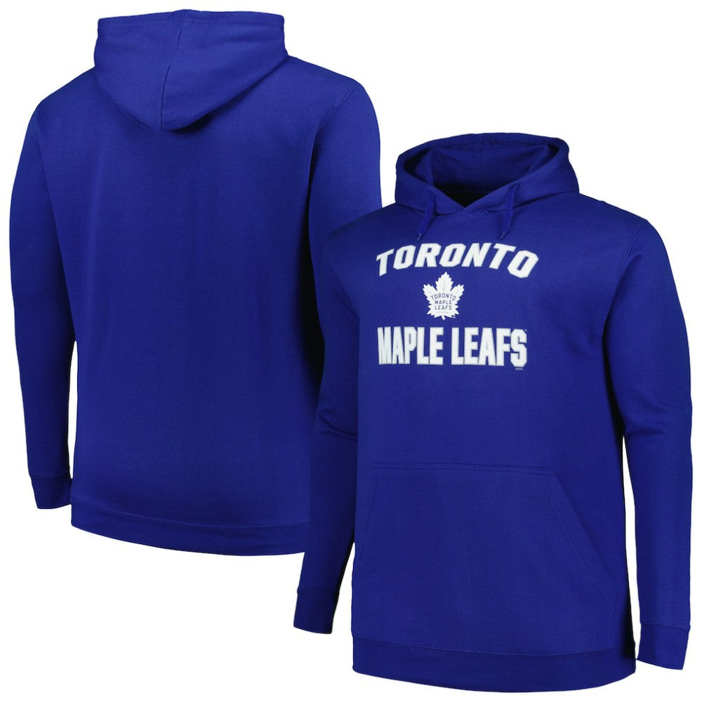 Toronto Maple Leafs - Profile Big & Tall Arch Over Logo Pullover Hoodie Blue
