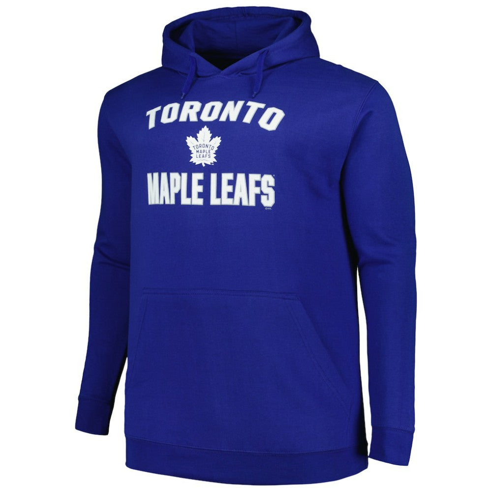 Toronto Maple Leafs - Profile Big & Tall Arch Over Logo Pullover Hoodie Blue