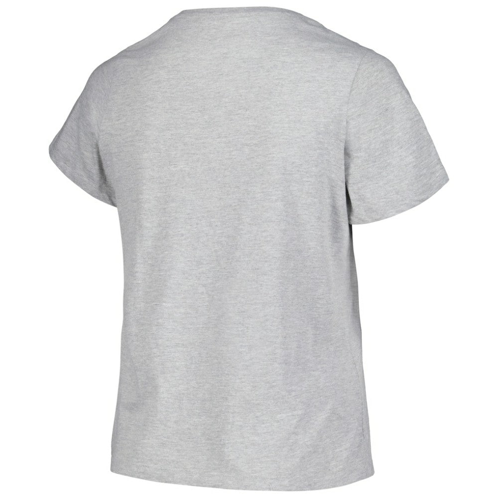 Colorado Avalanche - Profile Women's Plus Size Arch Over Logo T-Shirt Heather Gray