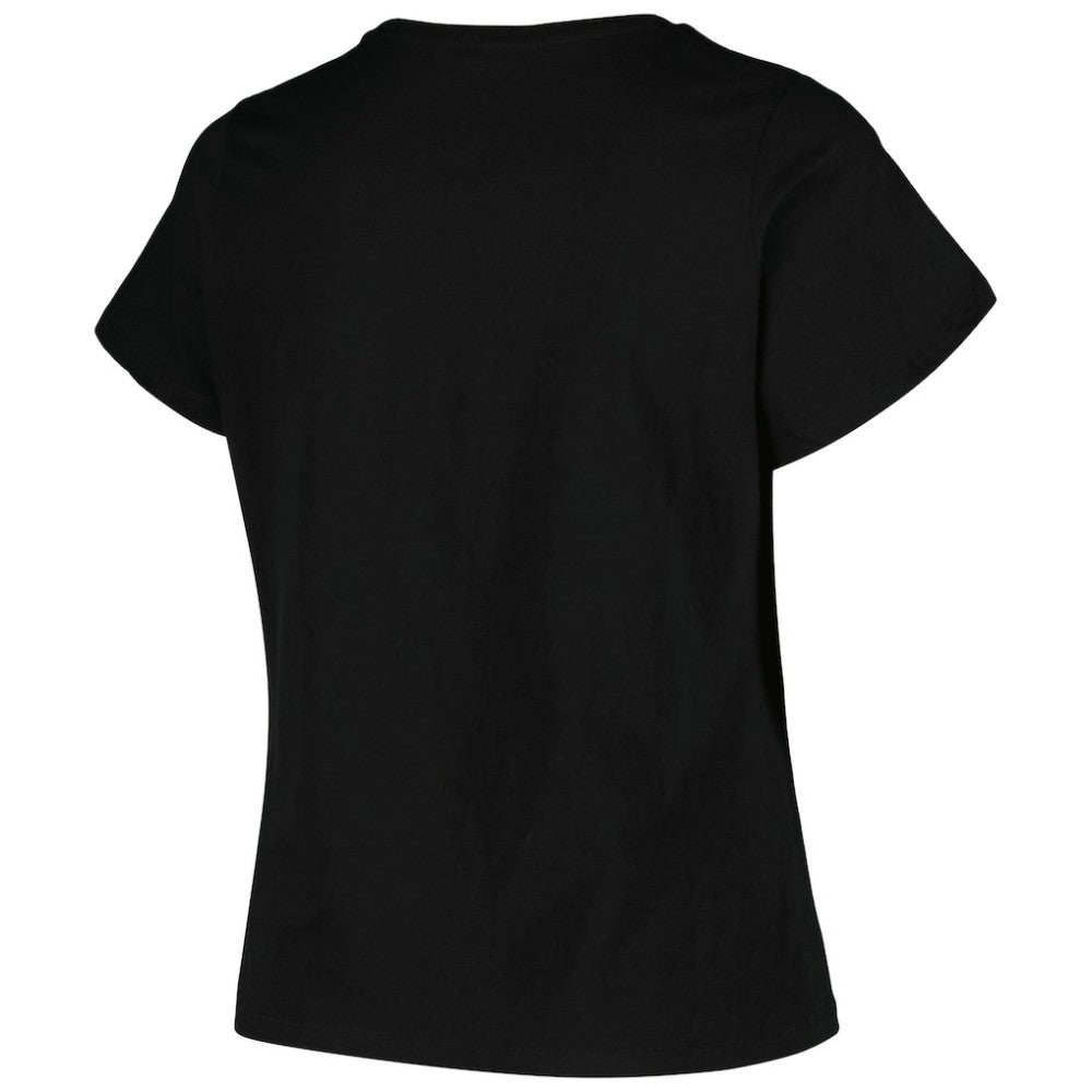 Boston Bruins Profile Women's Plus Size Arch Over Logo T-Shirt Black